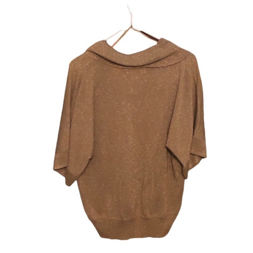 MICHAEL Michael Kors Elegant GOLD GLITTER Sweater Size MEDIUM - Picture 2 of 11